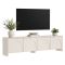 Mobile Porta tv Bianco Crema Apertura a Ribalta 4 Ante 180x32x45h cm, 2 Vani - Noma