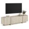 Mobile Porta tv Bianco Marmo Apertura a Ribalta 4 Ante 180x35x46h cm, 4 Vani - Nokadaka