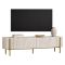 Mobile Porta tv Bianco Marmo oro 2 Ante 4 Vani 180x30x45h cm, Apertura a Ribalta - Noga