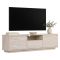 Mobile Porta tv Bianco Marmo un Ripiano 3 Ante 160x30x42h cm, 4 Vani - Morrigan