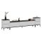 Mobile Porta tv Bianco Nero Marmo 2 Ripiani 5 Ante 260x35x45h cm, con Finiture oro - Cortin