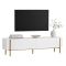 Mobile Porta tv Bianco oro 2 Ante 4 Vani 180x30x45h cm, Apertura a Ribalta - Noga