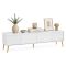 Mobile Porta tv Bianco oro un Ripiano 2 Ante 180x40x48h cm, con Piedini - Lilelora