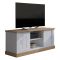 Mobile Porta tv Bianco Rovere Marrone un Ripiano 4 Vani 45x46x60h cm, 2 Ante - Mesola