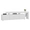 Mobile Porta tv Bianco un Ripiano 3 Ante 192x37x53h cm, Luci led Incluse - Trasacco