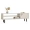 Mobile Porta tv Bianco un Ripiano Apertura Battente 120x30x38h cm, Un'anta - Metomaha
