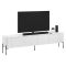 Mobile porta TV Brembana, 190x40 h50 cm, Bianco