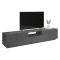 Mobile Porta tv Grigio Ardesia un Cassetto un Ripiano 220x43x46h cm, Apertura Battente Made in Italy - Azzurras