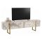 Mobile porta TV Lilith, 180x30 h50 cm, Marmo e Oro