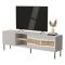 Mobile porta TV Luvinate, 190x40 h62 cm, Beige e Rovere Nodi
