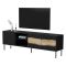Mobile porta TV Luvinate, 190x40 h62 cm, Nero e Rovere Nodi