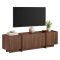 Mobile Porta tv Marrone Noce Apertura a Ribalta 4 Ante 180x35x46h cm, 4 Vani - Nokarara
