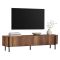 Mobile Porta tv Marrone Noce Nero 2 Ante 4 Vani 180x30x45h cm, Apertura a Ribalta - Noga