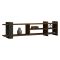 Mobile Porta tv Marrone Noce Noce Antracite 2 Ripiani 5 Vani 156x30x40h cm, Peso Supportato 40 kg - Zubiena