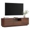 Mobile Porta tv Marrone Noce un Ripiano 3 Ante 160x30x42h cm, 4 Vani - Morrigan
