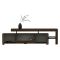 Mobile Porta tv Marrone Noce un Ripiano Apertura Battente, a Ribalta 192x37x53h cm, 3 Ante - Trasacco
