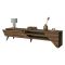 Mobile Porta tv Marrone Noce un Ripiano Un'anta 180x40x37h cm, 3 Vani - Campli