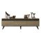 Mobile Porta tv Marrone Rovere Nero 3 Ante Apertura a Ribalta 150x30x45h cm, 3 Vani - Romeno