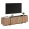 Mobile Porta tv Marrone Rovere Nodi Apertura a Ribalta 4 Ante 180x35x46h cm, 4 Vani - Nokarara