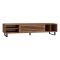 Mobile Porta tv Marrone Rovere un Ripiano Un'anta 160x40x35h cm, 5 Vani - Sovico