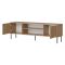 Mobile Porta tv Marrone un Ripiano 2 Ante 4180x40x60h cm, con Piedini in Metallo - Rainerio