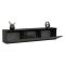 Mobile Porta tv Nero Antracite 3 Vani 3 Ante 160x32x35h cm, Apertura a Ribalta - Surrigone