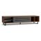 Mobile Porta tv Nero Antracite Marrone Noce un Ripiano Un'anta 160x40x35h cm, 5 Vani - Sovico