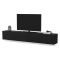 Mobile Porta tv Nero Antracite Modulabile un Ripiano 200x30x31h cm, 2 Ante - Sindia