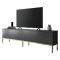 Mobile Porta tv Nero Antracite oro Cassetti un Ripiano 180x30x47h cm, 2 Ante - Espero