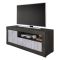 Mobile Porta tv Nero Grigio Cemento Cassetti Ripiani 137x42x56h cm, 3 Ante - Lucino