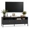 Mobile Porta tv Nero oro 2 Cassetti 3 Ripiani 150x40x60h cm, con Piedini - Limanesi
