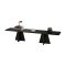 Mobile Porta tv Nero Peso Supportato 40 kg Installazione a Terra 180x42x40h cm, - Cairano
