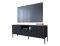 Mobile Porta tv Nero un Cassetto Ripiani 155x40x69h cm, 2 Ante - Rabattone