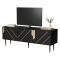 Mobile porta TV Perito, 154x40 h55 cm, Nero e Oro