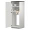 Mobile portafrigo 2 ante 60x165h cm bianco lucido e ardesia - Mesarthim