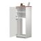 Mobile portafrigo 2 ante 60x165h cm bianco lucido e rovere - Mesarthim