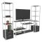Mobile salotto moderno 198cm bianco e antracite - Felion
