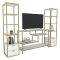 Mobile salotto multifunzione 198cm oro e bianco - Felion