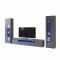 Mobile soggiorno multifunzione 290cm antracite lucido - Aslhey
