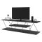 Mobile TV antracite e grigio 120x30x33h cm in legno - Desdemona