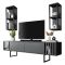 Mobile TV antracite e nero 180x30x48h cm modulabile - Iva