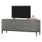 Mobile TV argento e nero 120x35x46h cm 3 ante - Zephir