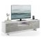 Mobile TV bianco e cemento 170x42x48h cm 2 ante e 1 cassetto - Atina