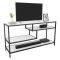 Mobile TV bianco e nero 120x39x75h cm in legno - Ivette