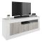 Mobile TV bianco lucido e acacia 138x42x56h cm 3 ante - Iole