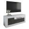 Mobile TV bianco lucido e ardesia 138x42x56h cm 3 ante - Iole