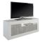 Mobile TV bianco lucido,cemento 138x42x56h cm 3 ante - Iole
