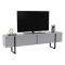 Mobile TV grigio e nero 180x29x50h cm 2 ante - Lilith