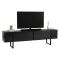 Mobile TV nero 180x29x50h cm 2 ante - Lilith