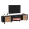 Mobile TV nero,noce 190x40x58h cm 2 ante - Vicino